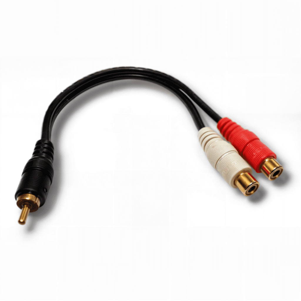 JSJ 325 RCA Male to 2 RCA Female Audio Adapter – High-Quality Splitter ...