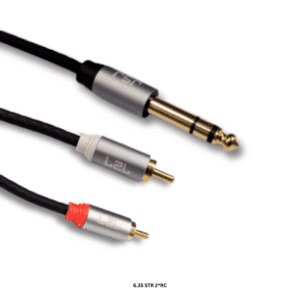 6.35mm Stereo Plug to Dual RCA Male