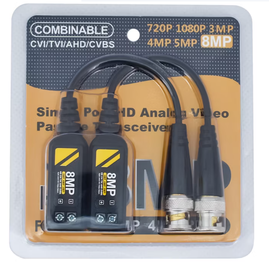 CCTV Manufacturer Long Distance Video Balun Passive 1CH HD Video Balum BNC Connector For CCTV Camera - 4K Video Balun Sender And Active 4K Video Balun